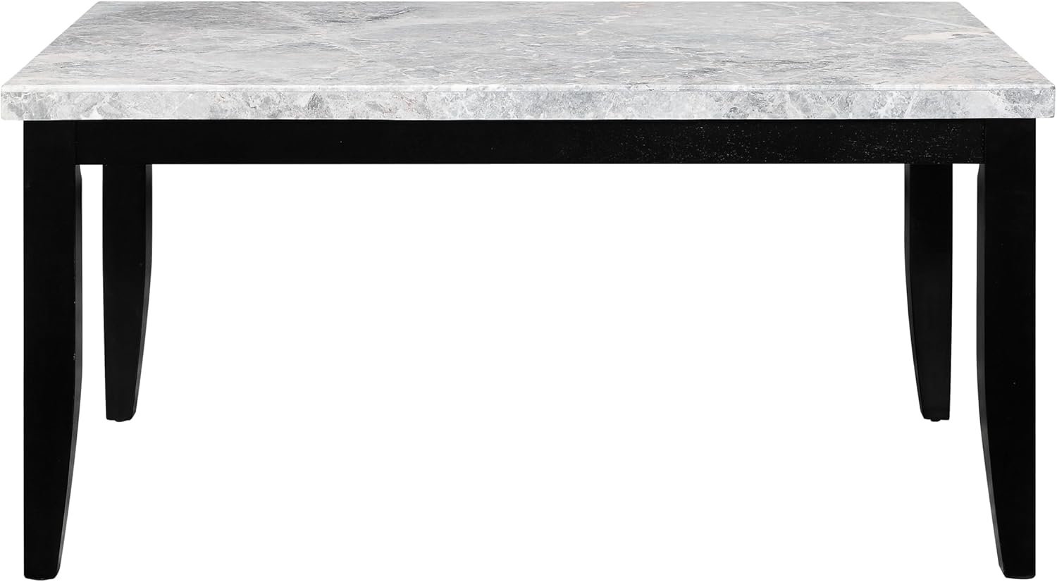 Acme Hussein Rectangular Marble Top Dining Table Black U5846