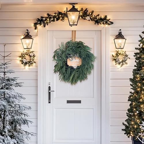 Soft Touch Green Norfolk Pine Christmas Wreath for Front Door E810109