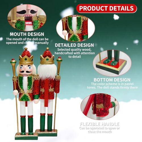 11.8 Inch Wooden Nutcracker Christmas Decor T403