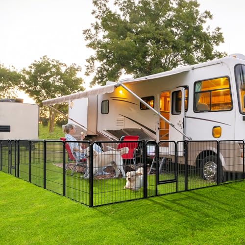 Yaheetech Dog Playpen Outdoor 40 Inch 8 Panels Metal Pet Fence I4784