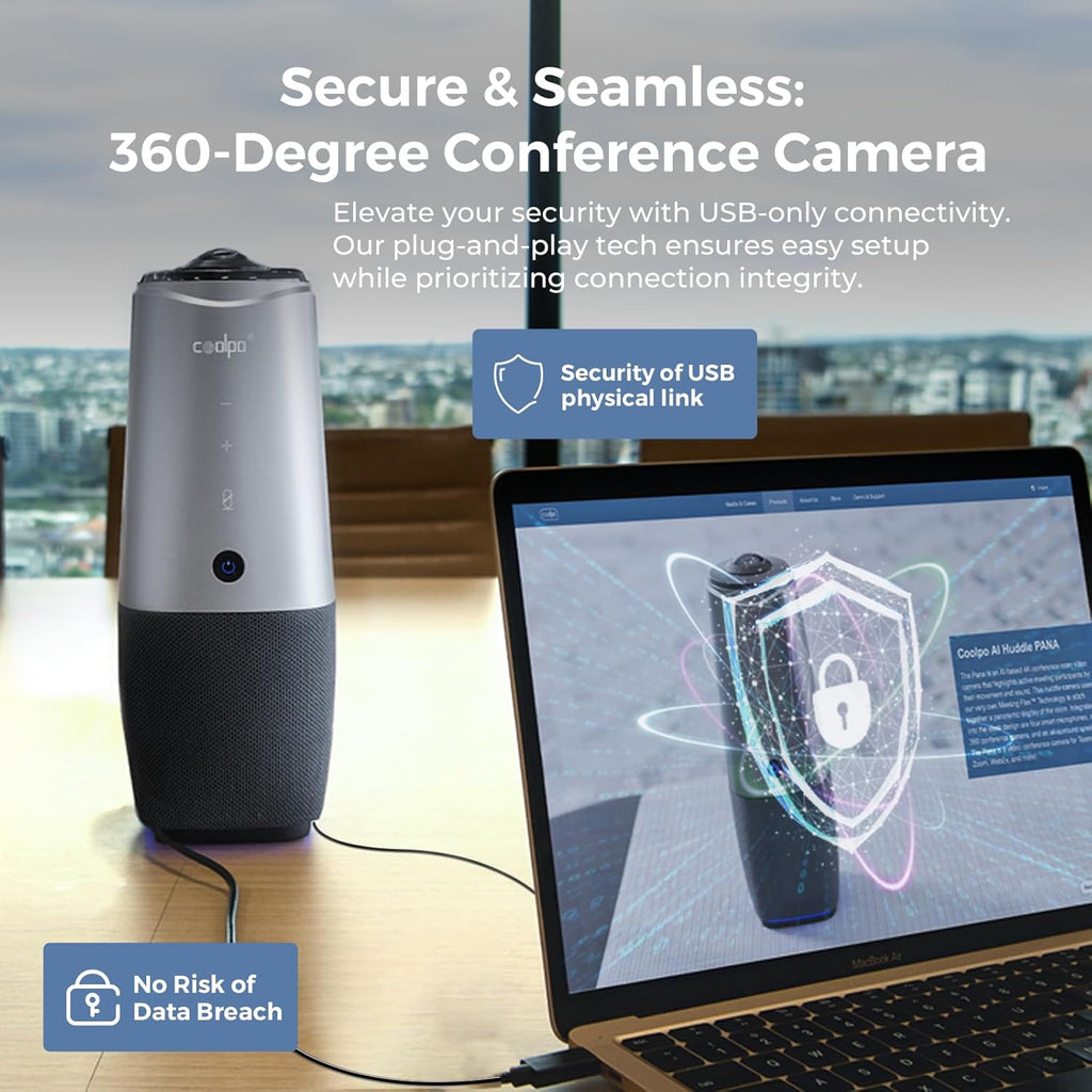 PANA 4K All-in-one Conference Room Webcam with Speaker and Microphone O4187