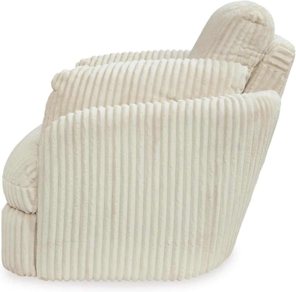Signature Design by Ashley Tie-Breaker Swivel Glider Recliner, White F344740