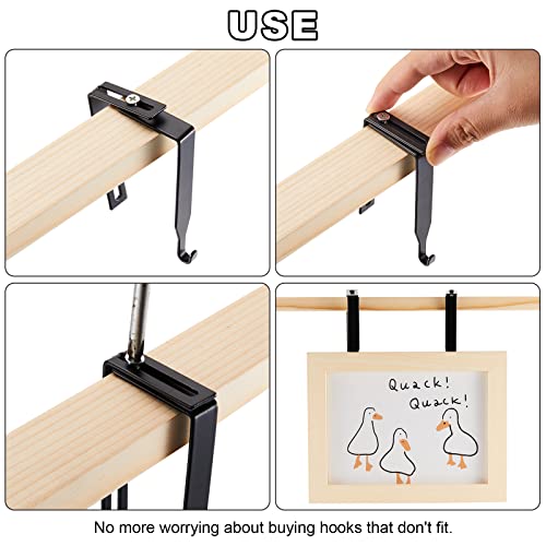 Amylove 12 Pcs Adjustable Cubicle Hangers for Office Panels (Black) F6020