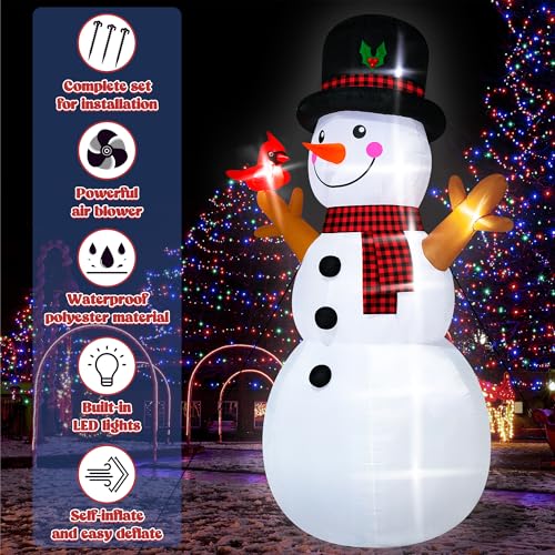 16FT Christmas Inflatable Snowman with LED Lights Outdoor Yard Decor N561071