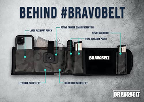 Belly Band Holster by BRAVOBELT for Running, Hiking, Men & Women S5785