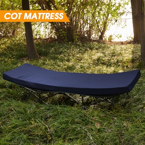 CYMULA Camping Cot Mattress 2in Memory Foam Sleeping Pad for Adults, Portable Roll Up Travel Pad R569502