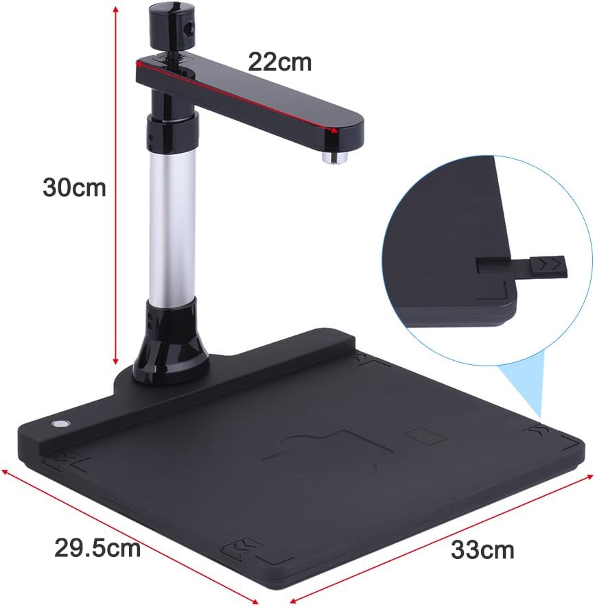 Adjustable Dual Lens USB Document Camera Scanner with OCR, A3 L479