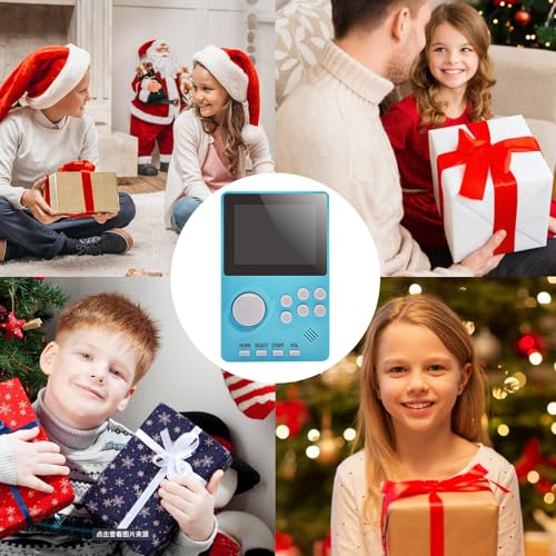 Kids Handheld Video Game Console with 100 Built-in 16-bit Games, Light Blue G319