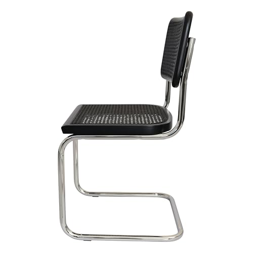Marcel Breuer Cesca Cane Cantilever Side Chair Chrome Steel Frame Walnut Wood J99405