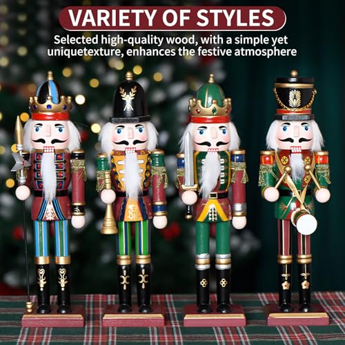 11.8 Inch Wooden Nutcracker Christmas Decor T403