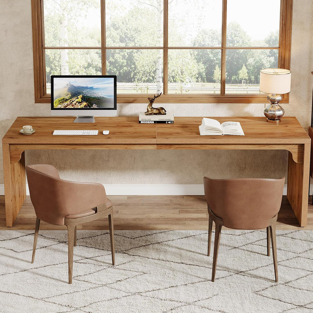 Tribesigns 78.7 Inch Wooden Computer Desk for 2 Person Home Office O54667