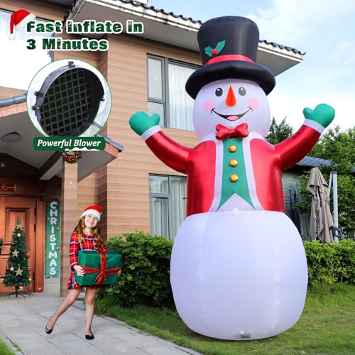 8 FT Christmas Inflatables Santa Claus with Gifts Bag, LED Light, Outdoor Decor F2174