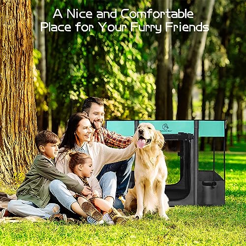 Foldable Dog Cat Playpen with Carrying Case, Water-Resistant, Indoor Outdoor V14642