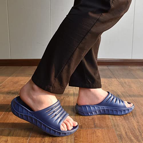 KuaiLu Men's Recovery Sandals Orthotic Cushion Open Toe Sport Slides D332788