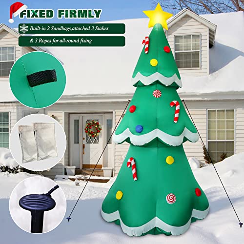 10 FT Inflatable Santa Claus with LED Lights for Outdoor Christmas Decor L40414
