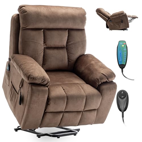 Power Lift Chair Recliner with Massage and Heat for Adults, Dual Motor H2507