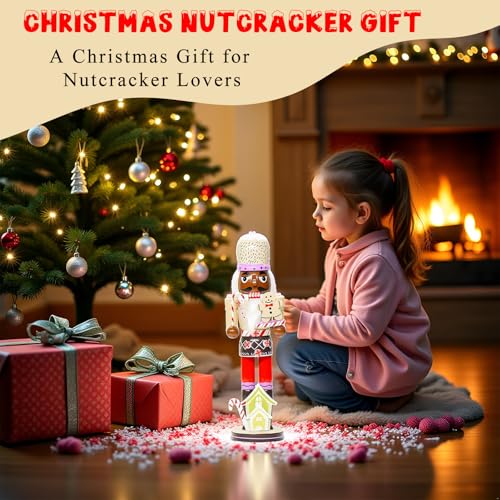 Gingerbread Nutcracker Figure 14 Inch Christmas Wooden Decor K36734