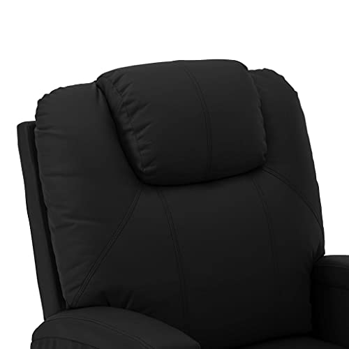 vidaXL Electric Power Lift Massage Chair with Vibration, Black Faux Leather N279187