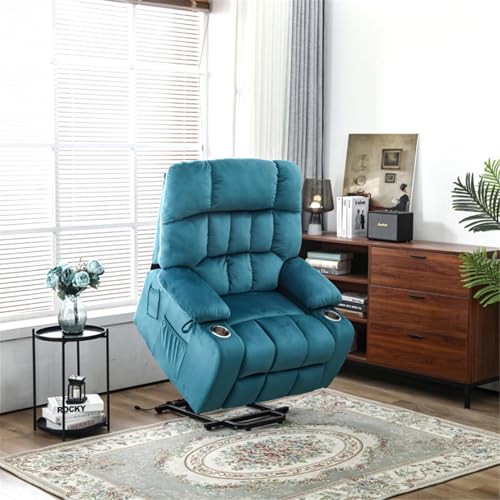 Lift Chair Recliner with Massage and Heat, Heavy Duty for Seniors, Brown V12888