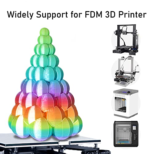 MIKA3D Bicolor Silk PLA 3D Printer Filament Bundle, 1.75mm, 6 Spools V5573
