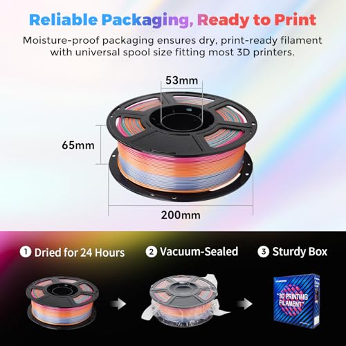 FLASHFORGE Silk PLA Filament 1.75mm, 1kg Spool V8381