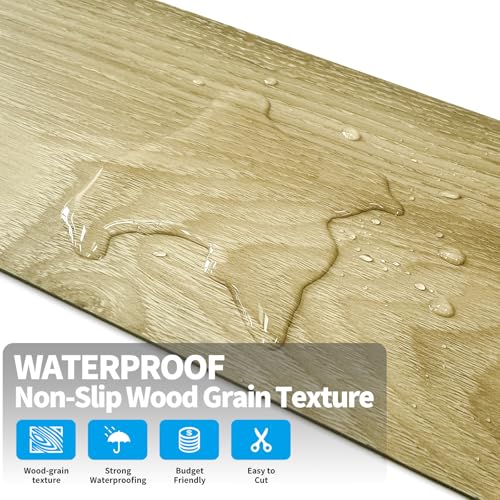 ATOPOSE Peel and Stick Vinyl Flooring 36pcs 6"×36" Wood Effect Waterproof D74600