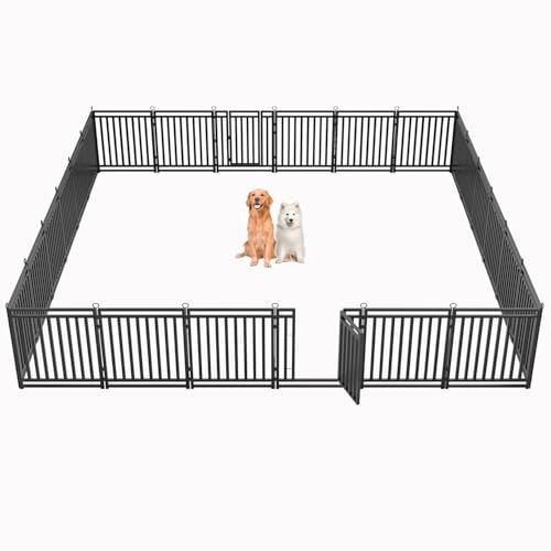 Metal Dog Fence Playpen 40" Height 16 Panels for Yard Camping RV A633426