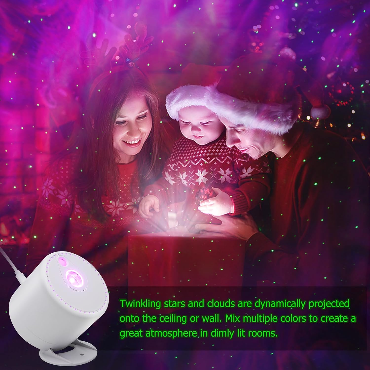 Galaxy Projector Star Night Light with Remote and Timer L1219
