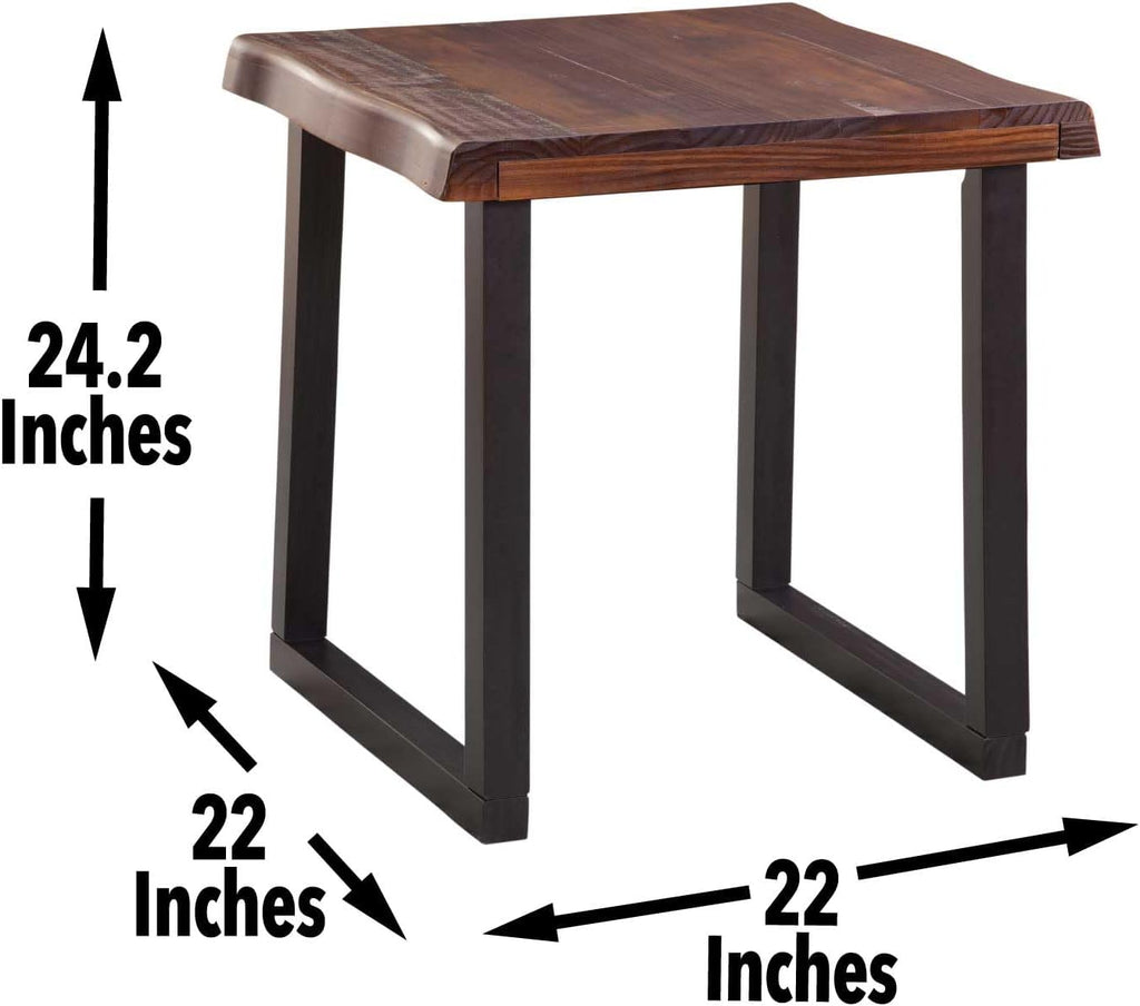 Jennings Live Edge 3 Piece Occasional Table Set, Brown R968