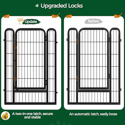 Yaheetech Dog Playpen Outdoor 40 Inch 8 Panels Metal Pet Fence I4784