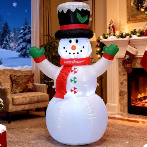 4 FT Christmas Snowman Inflatable with LED Lights Indoor Outdoor Decor E952