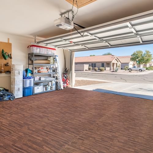 Sorbus Wood Grain EVA Interlocking Floor Mats with Borders J287
