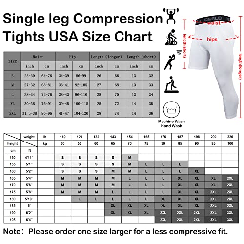 OEBLD Single Leg 3/4 Compression Tights for Basketball Q98720