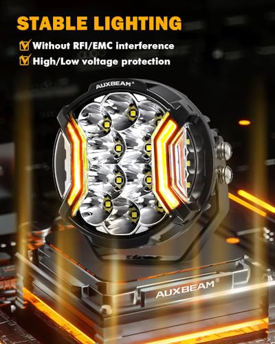 Auxbeam V-MAX Series 72W LED Pod Driving Lights with Amber DRL M188641