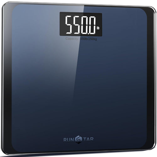 RunStar 550lb Bathroom Digital Scale for Body Weight with Ultra-Wide Platform and Large LCD Display, Accurate High Precision Scale with Extra-High Capacity