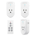 BN-LINK Wireless Remote Control Outlet Electrical Switch for Lights, Fans, Christmas Lights, Small Appliance, 100ft Long Range White (Learning Code, 3 Outlets +1 Remote) 1200W/10A, ETL & FCC Certified