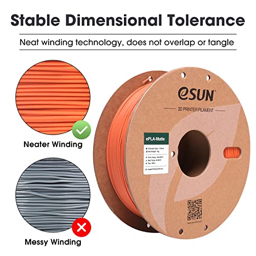 eSUN PLA+ Filament 1.75mm 3D Printer Filament, 1KG Spool, Fire Engine Red Q357