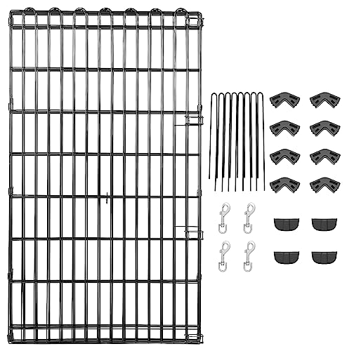 Amazon Basics Foldable Octagonal Metal Dog Playpen, Extra Large, Black G18040