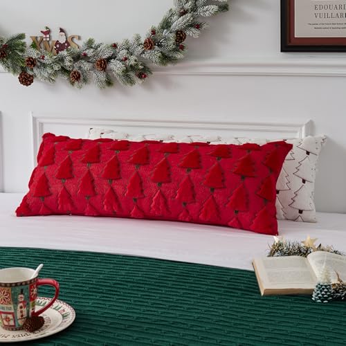 UGASA Star Christmas Decorative Pillow Covers 18x18 Inch Set of 2 Dark Green Q9265