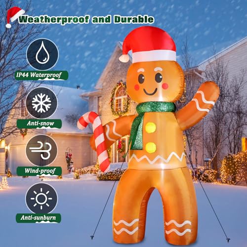 10 FT Christmas Inflatables Snowman Outdoor Yard Decorations with LED Lights C52642