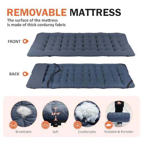 ATORPOK Camping Cot for Adults with Cushion, Portable Folding Bed, Gray F9576