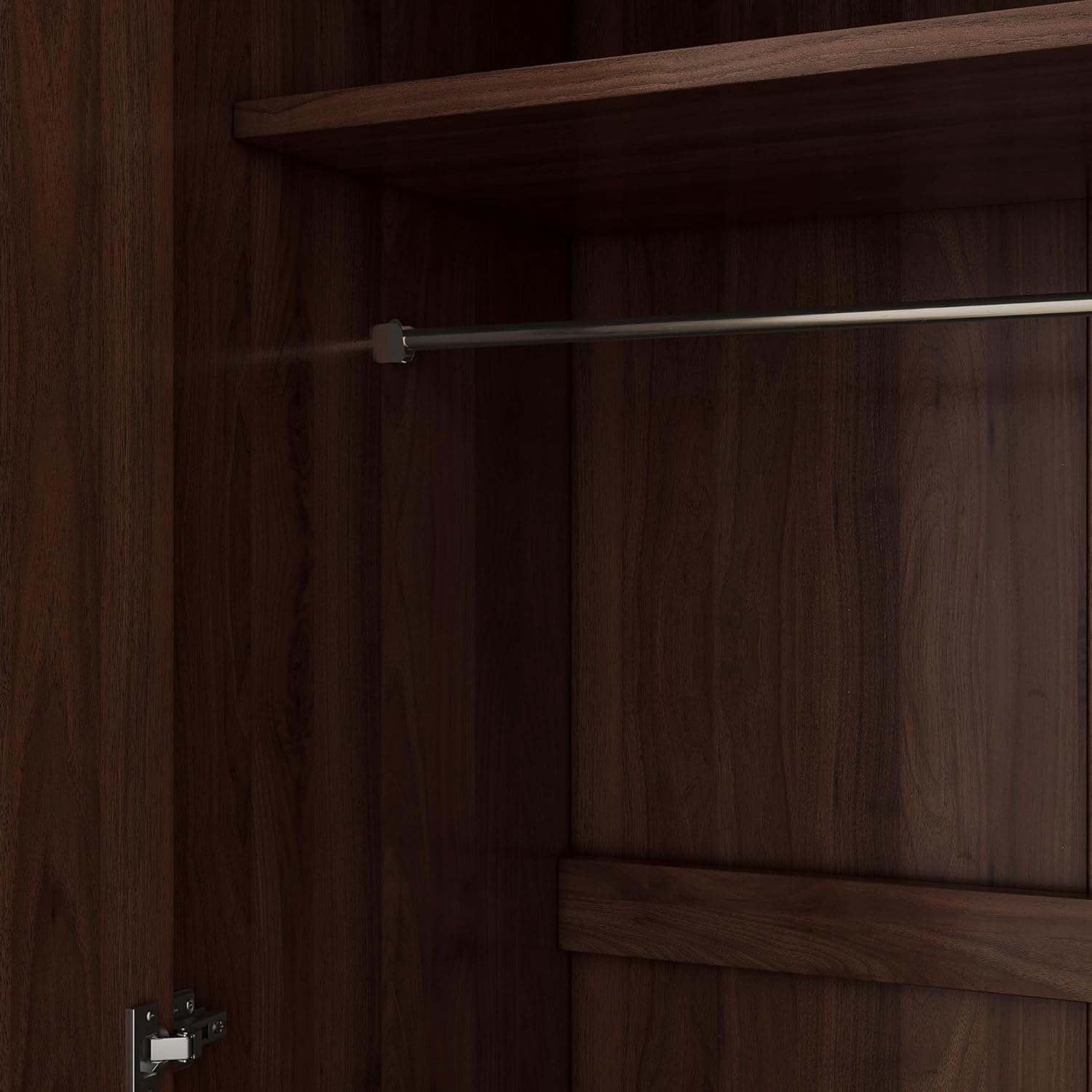 2-Door Wooden Wardrobe Armoire with 3 Storage Shelves F118250