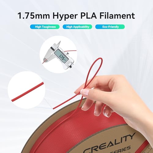 Creality Hyper PLA Filament 1.75mm High Speed 3D Printer Filament, 4 Pack 1kg Spool, Black & White K3786