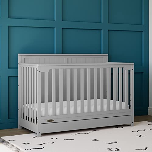 Graco Hadley 5-in-1 Convertible Crib with Drawer (White) M674