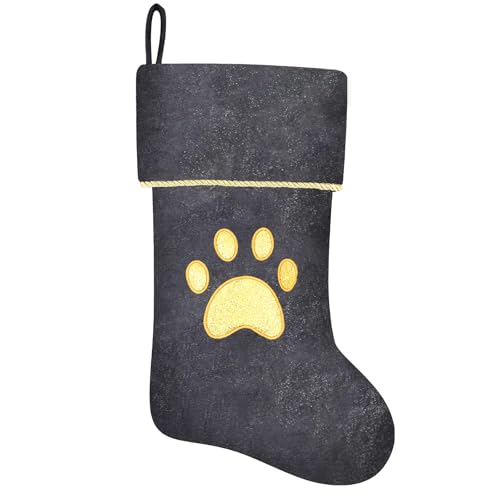 20 Inches Initial Monogram Blue Velvet Christmas Stocking with Gold Trim U394