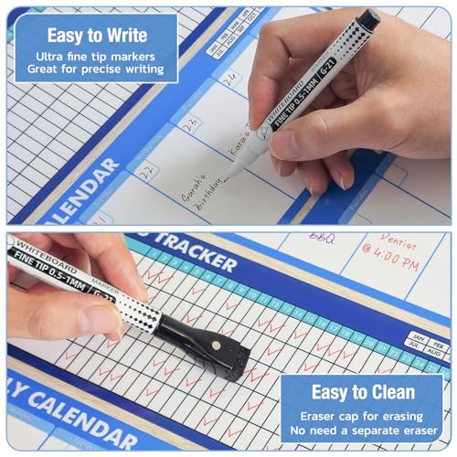 Magnetic Whiteboard for Fridge with Dry Erase Markers, 5 Sheets T342074
