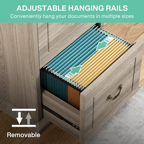 Tribesigns 4-Drawer Vertical File Cabinet for Home Office, Walnut E683