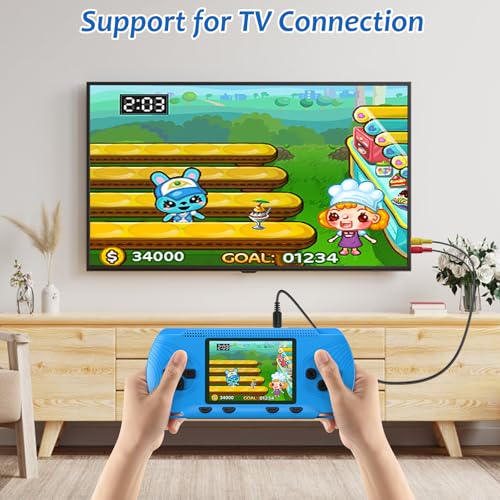Handheld Game Console for Kids, Portable, Preloaded 258 Games J862