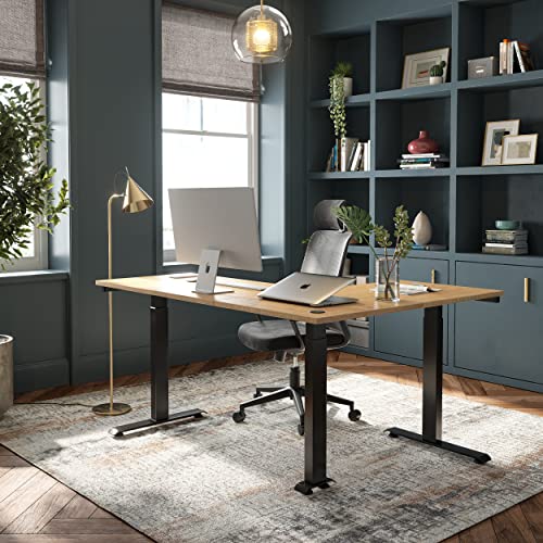 FEZIBO Triple Motor L Shaped Standing Desk Frame, Height Adjustable, Black G34951