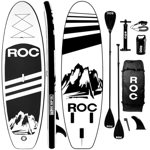 Roc Inflatable Stand Up Paddle Board with Premium Accessories, Wide Non-Slip Deck A34223